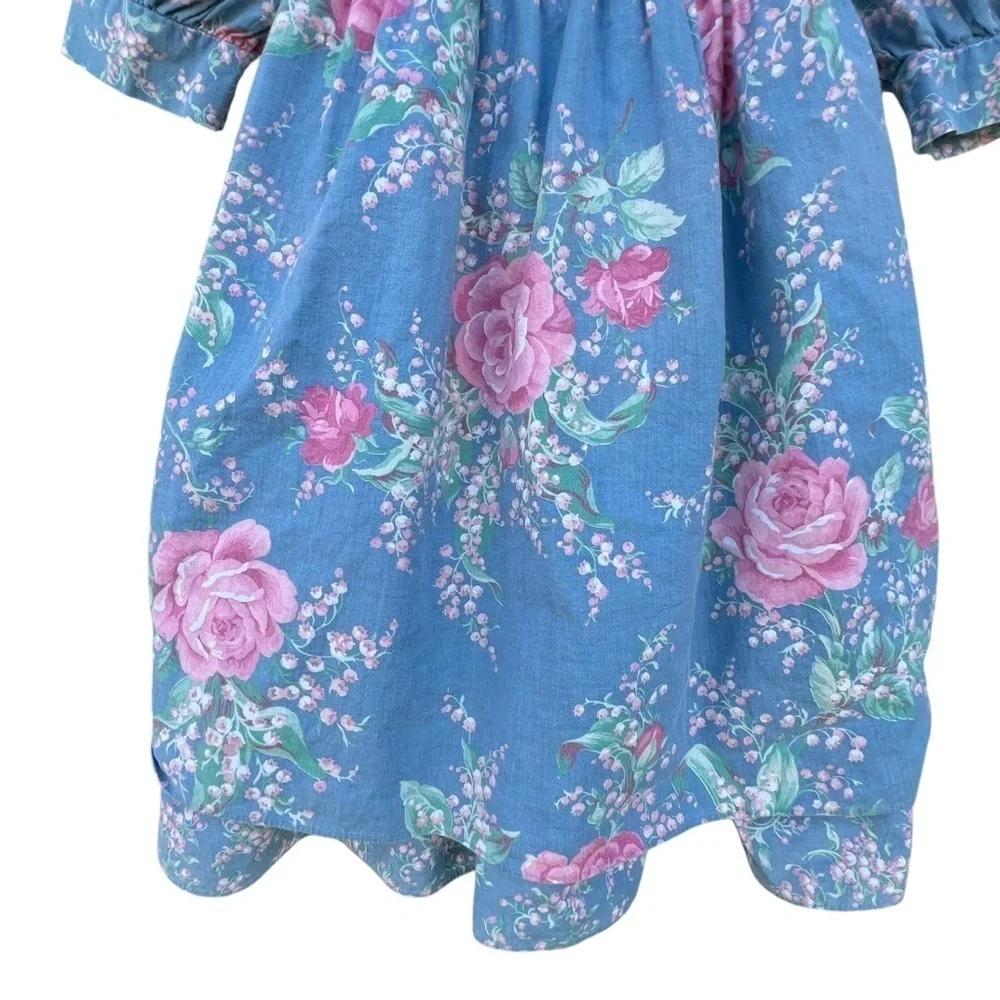Vintage Sarah Kent Cottagecore Floral Prairie Dress 80s Gone with the Wind Sz 6X